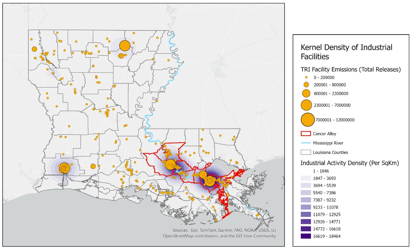 Kernel Density Industrial Hotspots